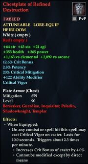 Chestplate of Refined Destruction