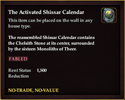 The Activated Shissar Calendar