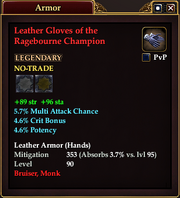 Leather Gloves of the Ragebourne Champion