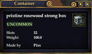 Pristine rosewood strong box
