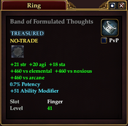 Band of Formulated Thoughts