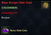 Rune Recipe- Hate Gain