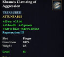 Khranz's Claw-ring of Aggression