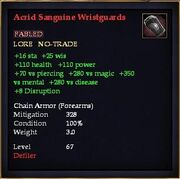 Acrid Sanguine Wristguards