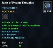 Facet of Frozen Thoughts