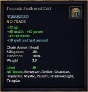 Peacock Feathered Coif
