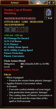 Tavalan Cap of Psionic Shielding