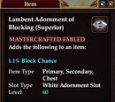 Lambent Adornment of Blocking (Superior)