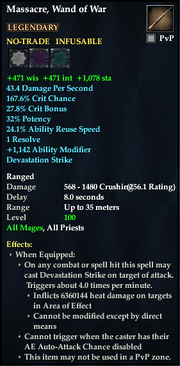 Massacre, Wand of War