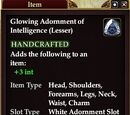 Glowing Adornment of Intelligence (Lesser)