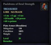 Pauldrons of Feral Strength