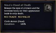 Sinci's Hood of Death