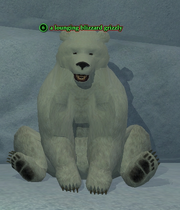 A lounging blizzard grizzly