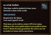 An aviak feather