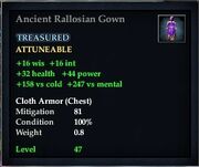Ancient Rallosian Gown