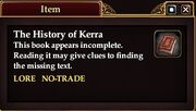 The History of Kerra (Quest Starter)