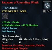 Sabatons of Unending Wrath