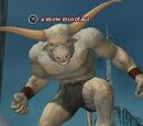 A snow minotaur