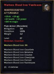 Warborn Blood Iron Vambraces
