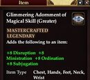 Glimmering Adornment of Magical Skill (Greater)