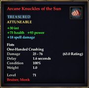Arcane Knuckles of the Sun
