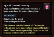 A ghost remnant memory
