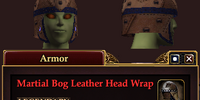 Martial Bog Leather Head Wrap
