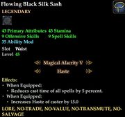 Flowing Black Silk Sash