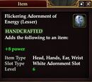 Flickering Adornment of Energy (Lesser)