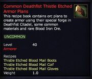 Common Deathfist Thistle Etched Armor Plans