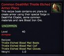 Common Deathfist Thistle Etched Armor Plans