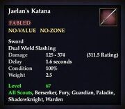Jaelan's Katana (TBoCH Good)
