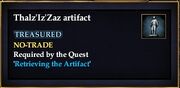 Thalz'Iz'Zaz artifact