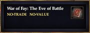 War of Fay The Eve of Battle