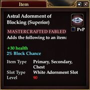 Astral Adornment of Blocking (Superior)