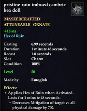 Ruin imbued cambric hex doll