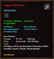 Dagger of Ill Omens