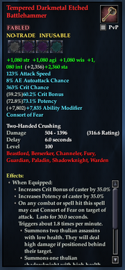 Tempered Darkmetal Etched Battlehammer