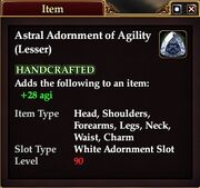 Astral Adornment of Agility (Lesser)