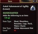 Astral Adornment of Agility (Lesser)