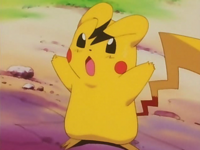 EP112 Pikachu imitando a Ash