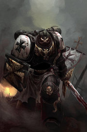 Templario negro avanzando