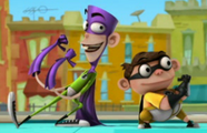 Fanboy posing with Chum Chum