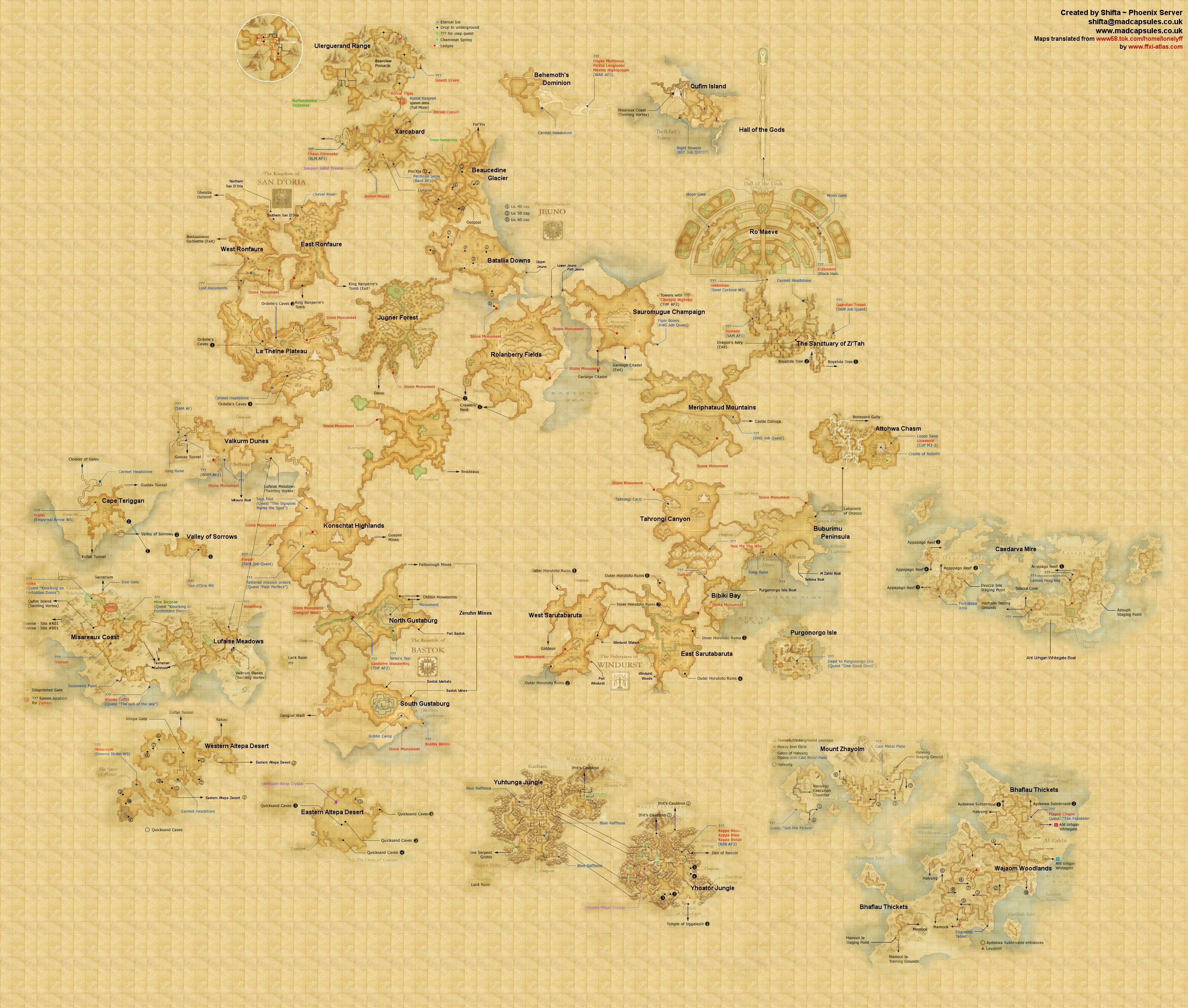 FFXIの世界地図 : r/ffxi