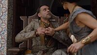Doran being stabbed