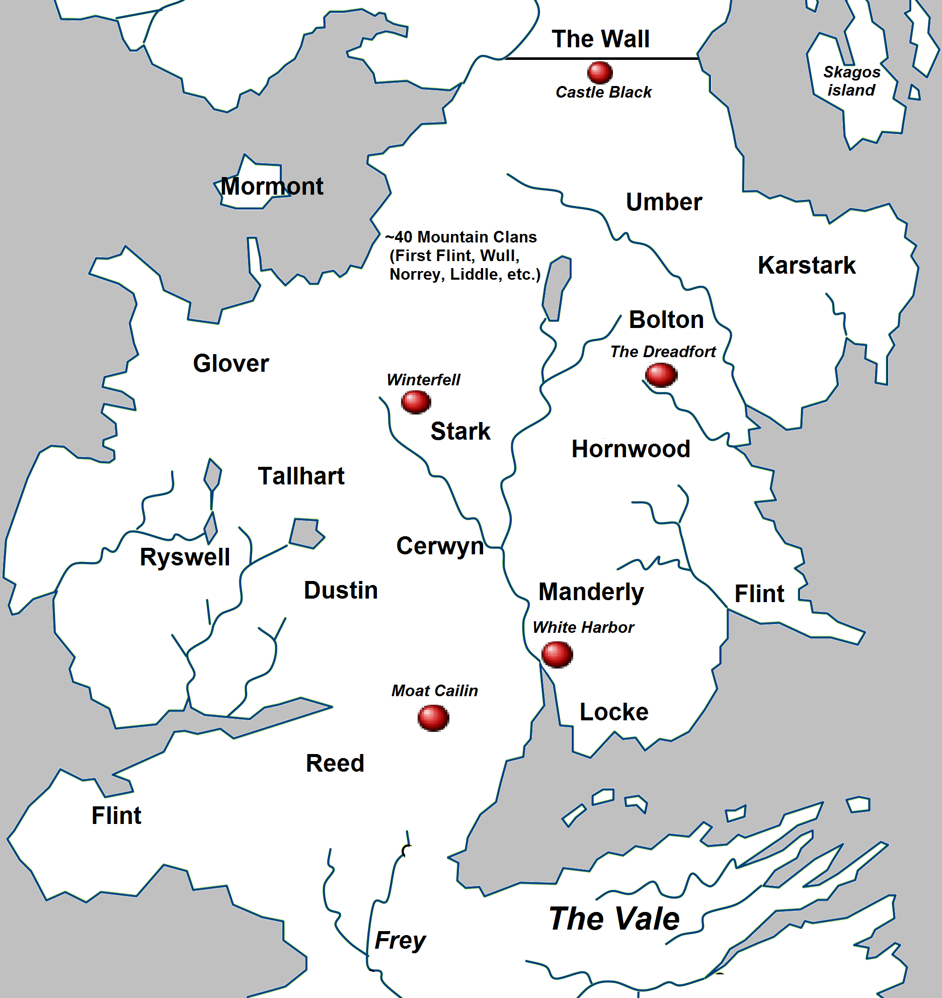 Image Political Map Of The Northpng Game Of Thrones Wiki Fandom