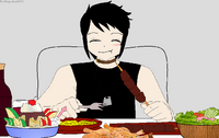 Ren eating