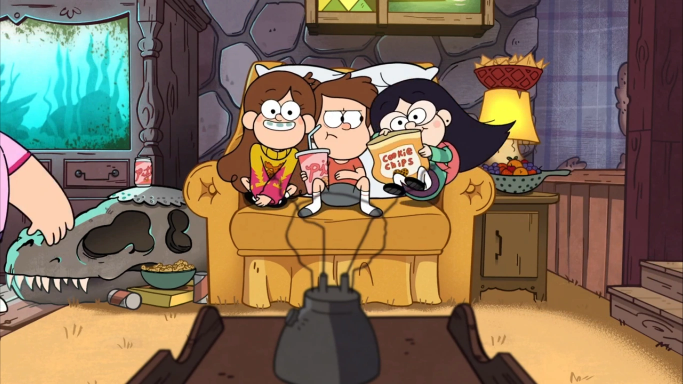 Image S2e10 dipper mabel candy on couch.png Gravity Falls Wiki