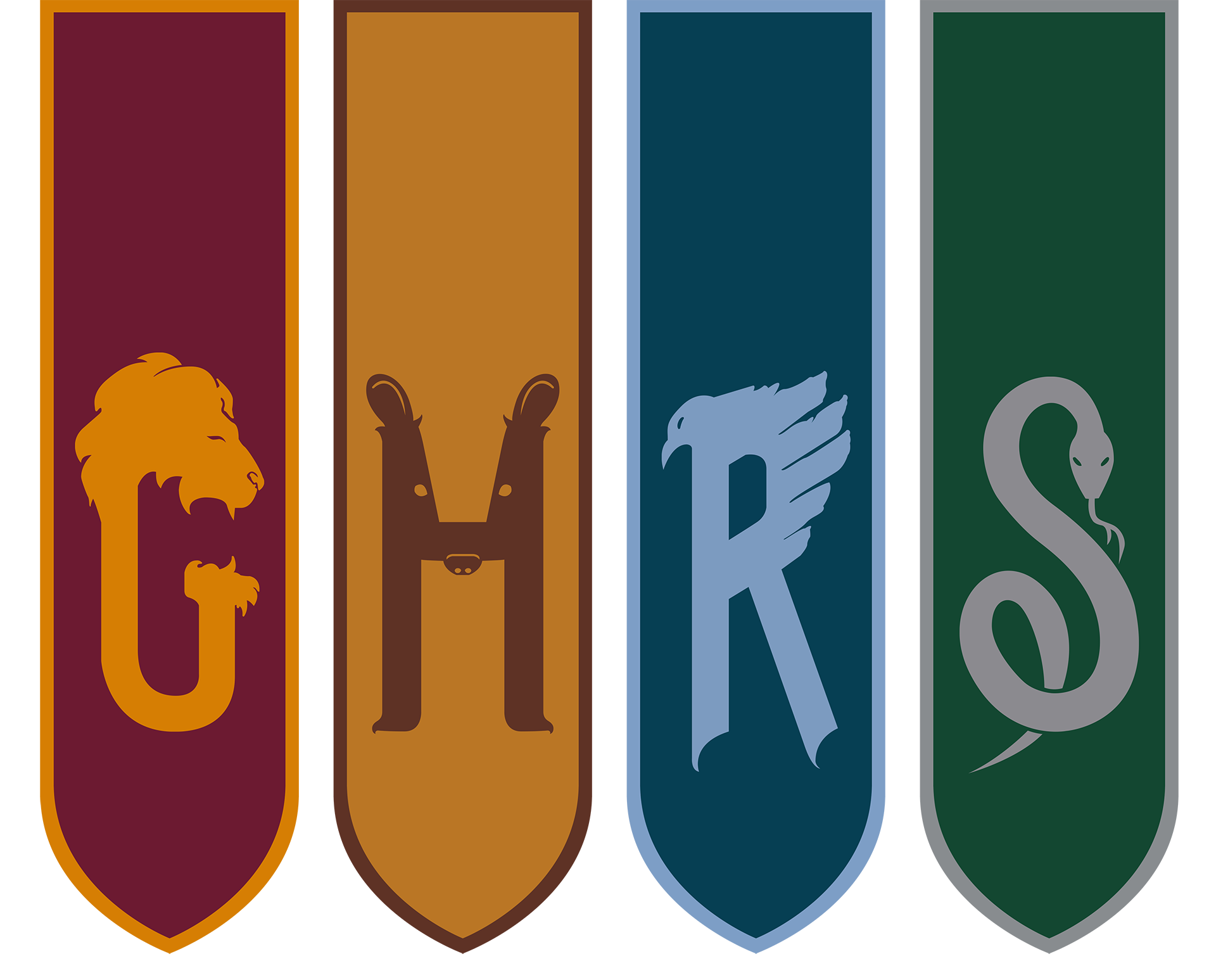 Изображение - Hogwarts house flags (Cursed Child promo).png | Гарри