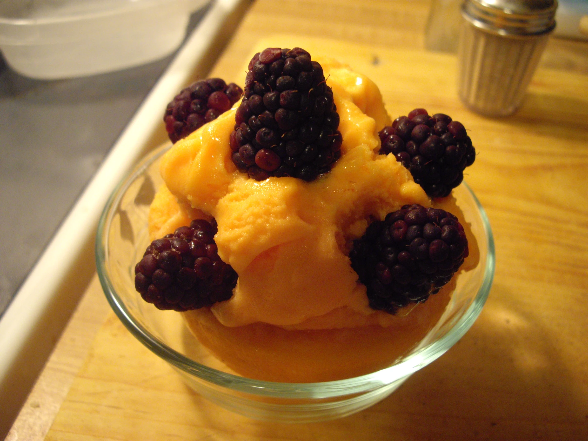 Orange Sherbet Cups with Blackberries Healthy Recipes Wiki FANDOM